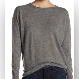 Hopely dark grey green long sleeve top